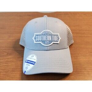 Southern Tide The Skipjack Patch One Size Adjustable Hat Dusty Blue Grey NWT